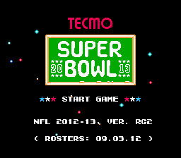 Tecmo Super Bowl 2013 (TecmoBowl.org hack)